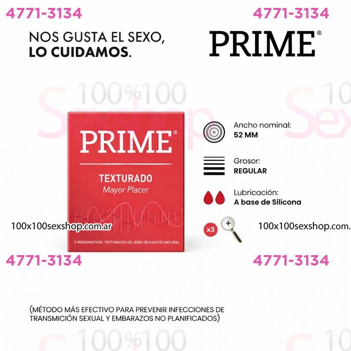Cód: CA FP TEXTU - Preservativo Prime Texturado - $ 6000